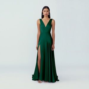 NWT Fame and Partners Escala Formal Dress in Dark Forest Size 6